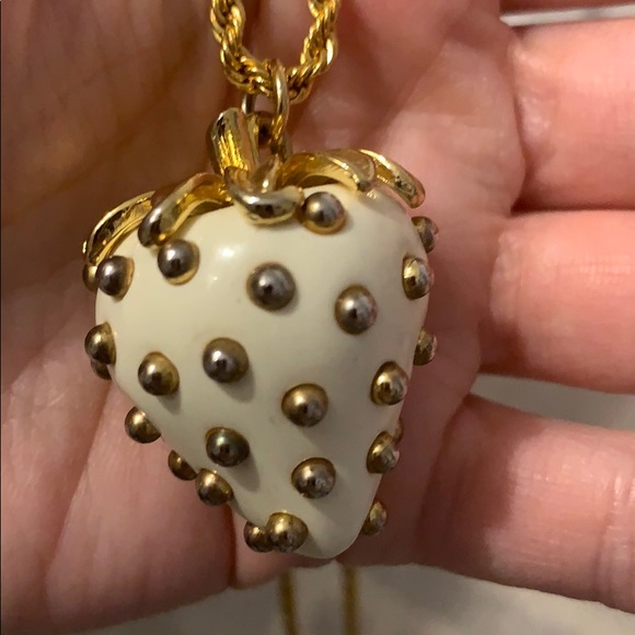 Kenneth Jay Lane Strawberry Pendant - Picture 2 of 7